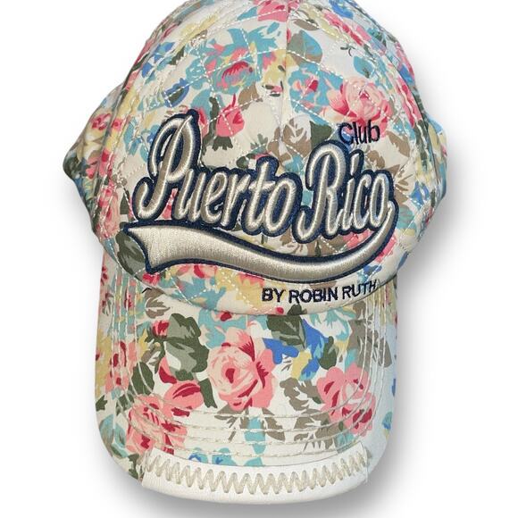 Robin Ruth Puerto Rico Cap Hat Club Floral Snapback Holiday Vacation Souvenir - Picture 14 of 15